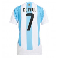 Maglie da calcio Argentina Rodrigo De Paul #7 Prima Maglia Femminile Copa America 2024 Manica Corta